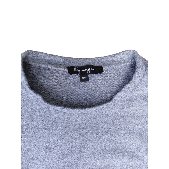 Gray Crew Neck Sweater with Full-Length Sleeves - Picture 4 of 7